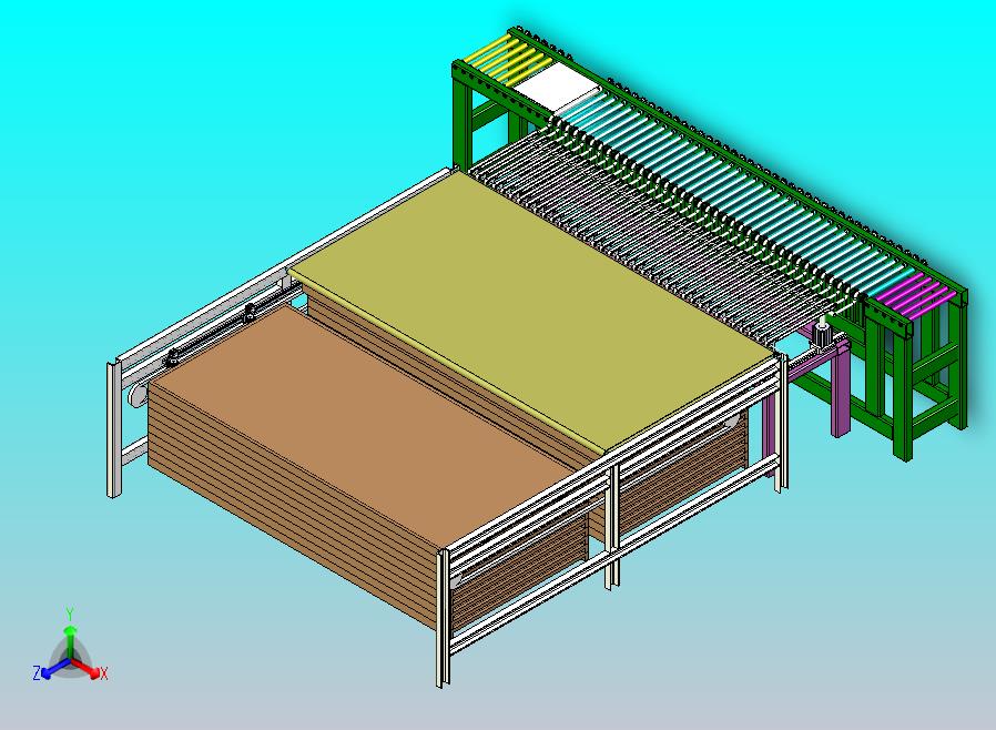 轮内胎自动收胎机设备3D