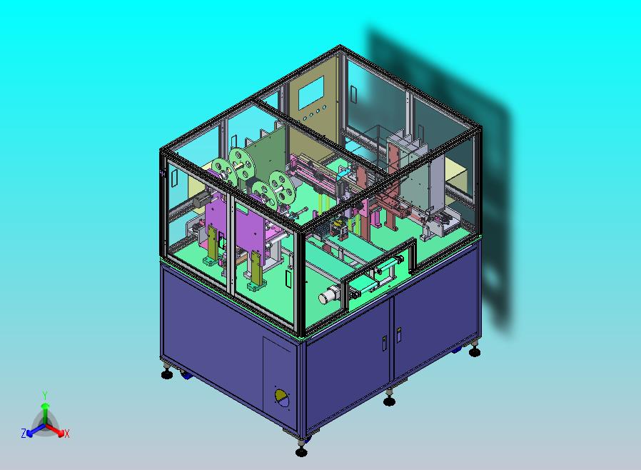 颗粒分料机组装自动设备3D图