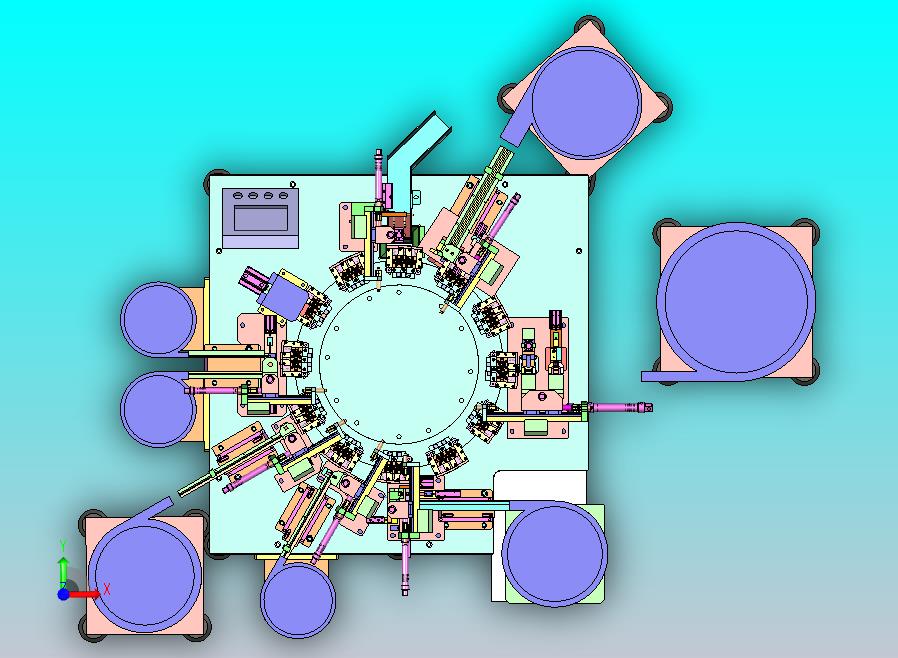 开关组装机设备3D图