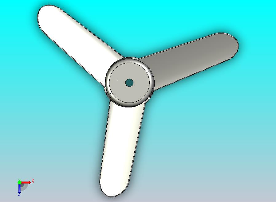 三叶螺旋桨模型
