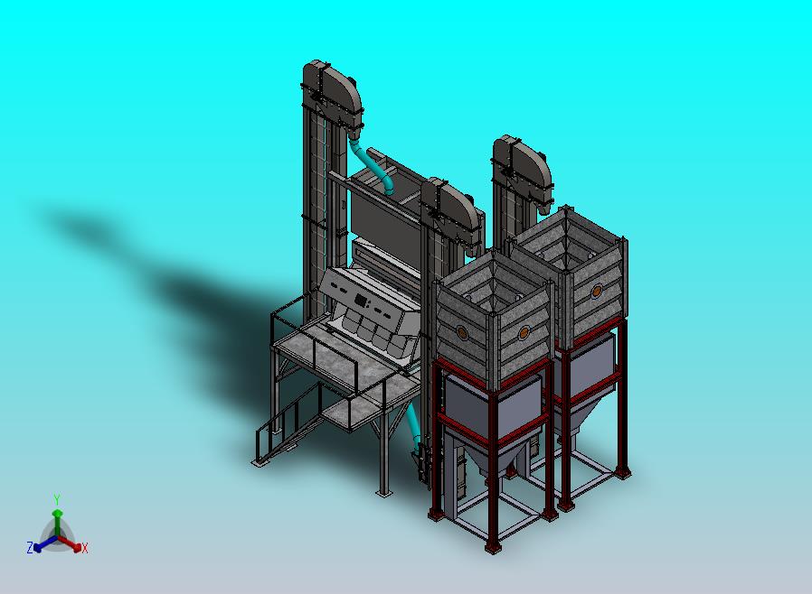 四滑道颜色分选生产线