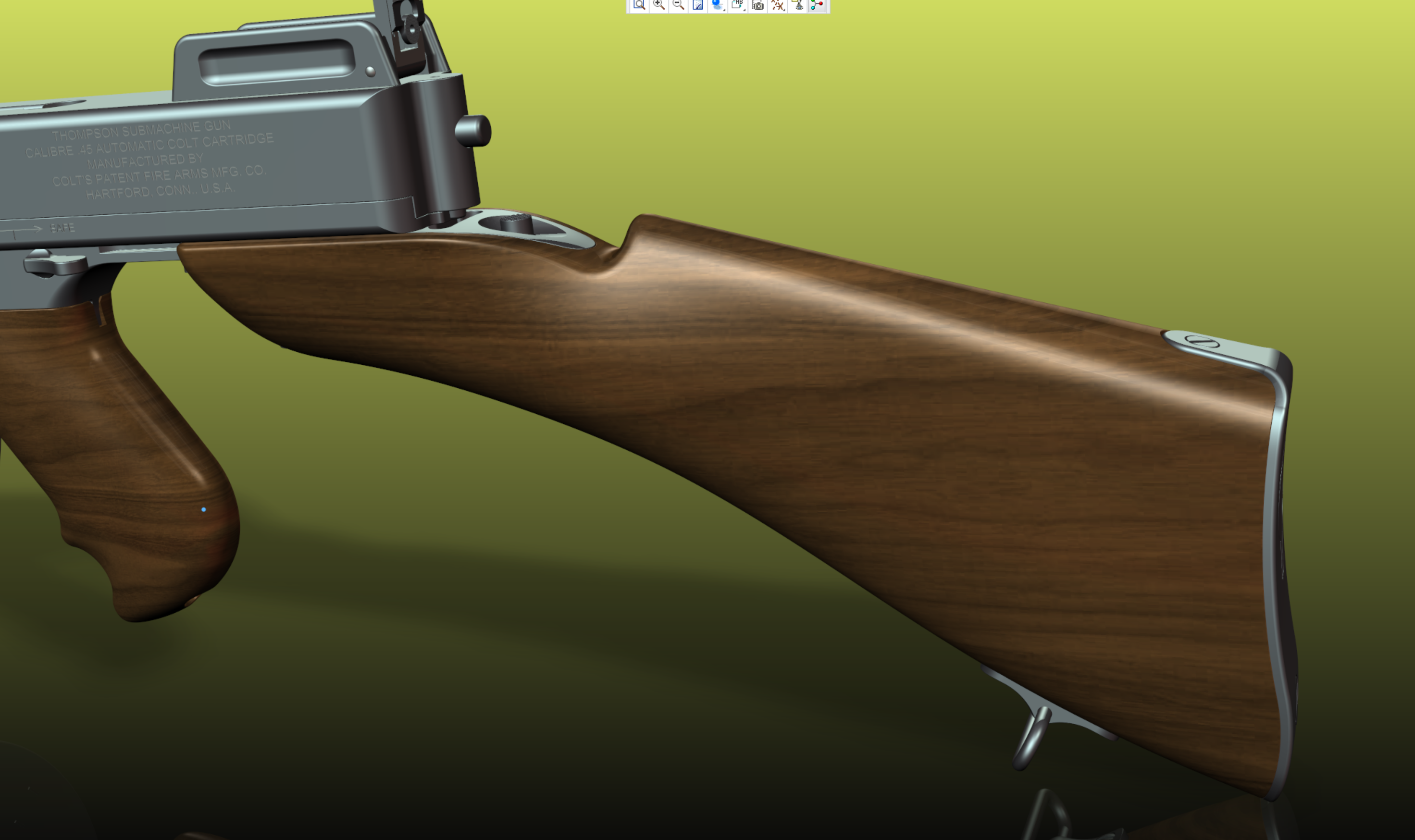 M1928 汤普森木制枪把