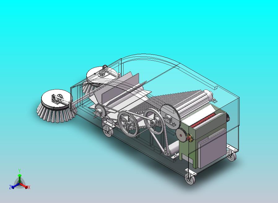 道路自动清扫机设计（sw+cad+说明书）