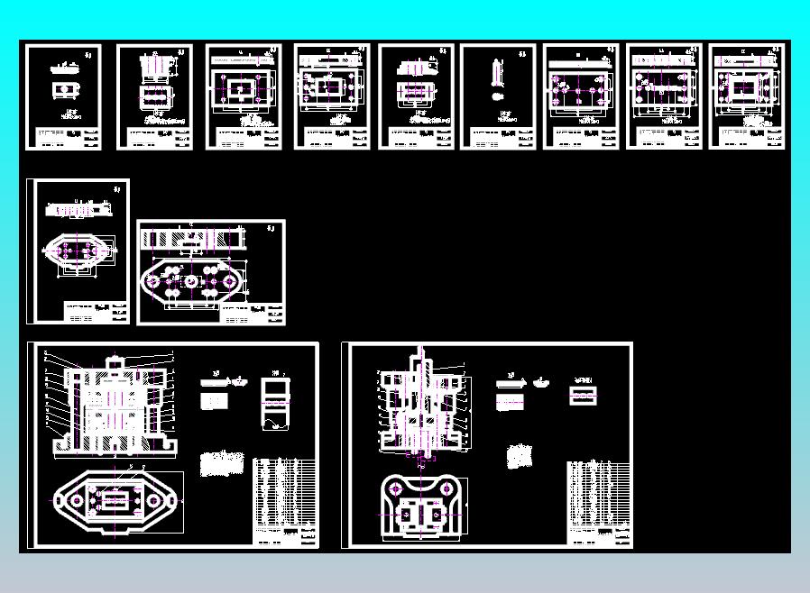 底座冲孔落料弯曲模具的设计（共两套模具）【全套13张CAD图】