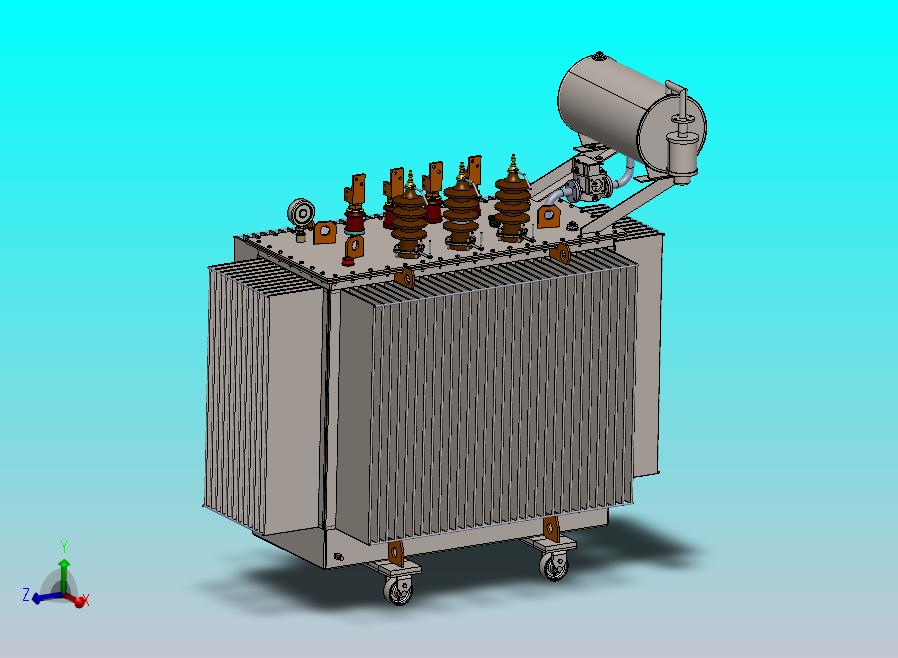 无保温箱的变压器箱3D数模图纸 Solidworks设计