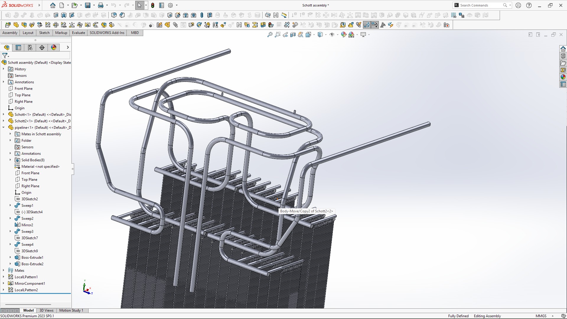 帘式蒸汽过热器（肖特）总成