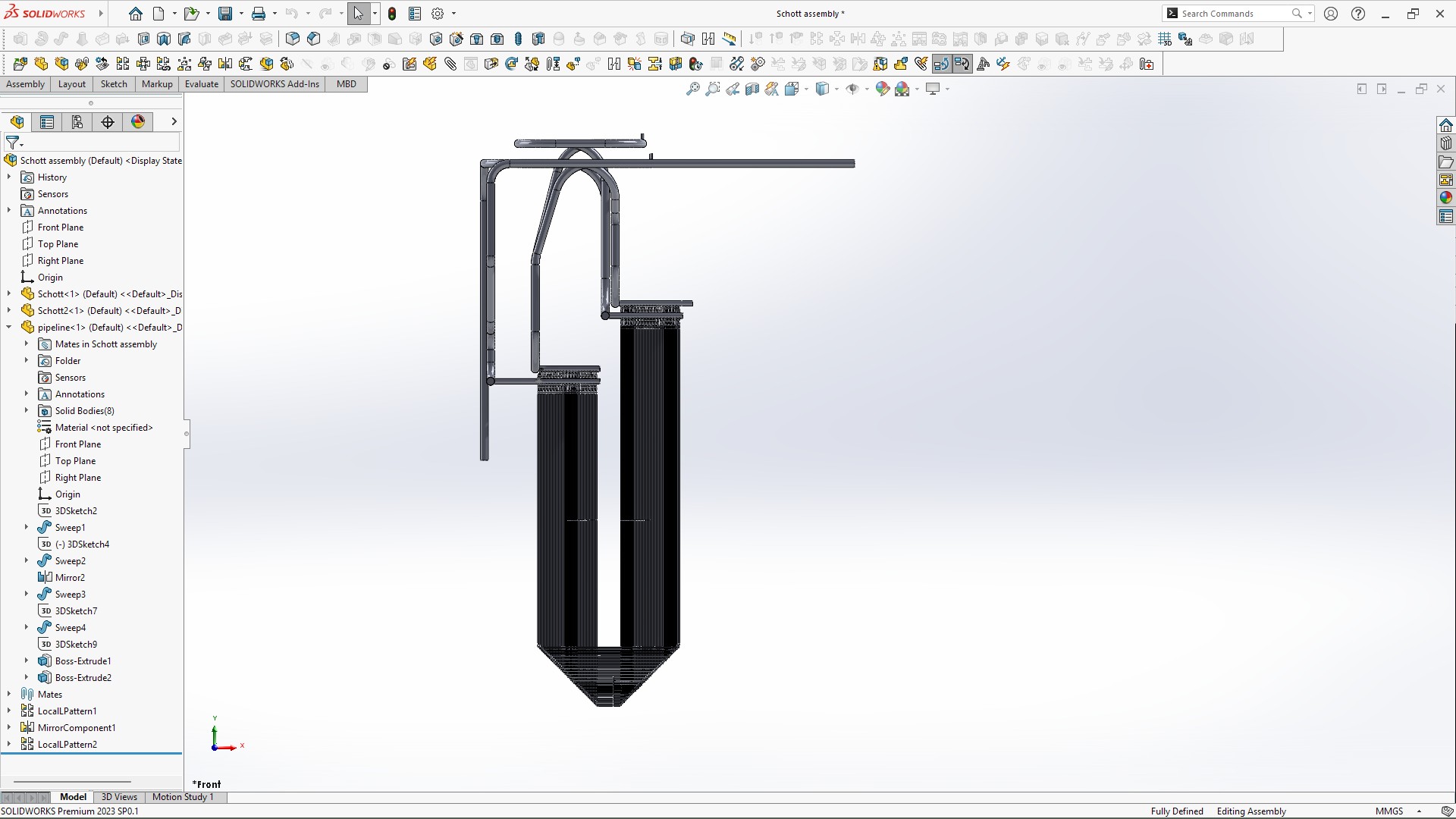帘式蒸汽过热器（肖特）总成