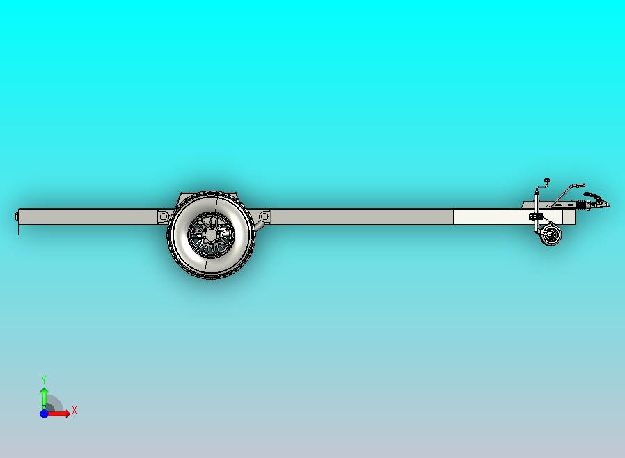 露营车底盘结构3D图