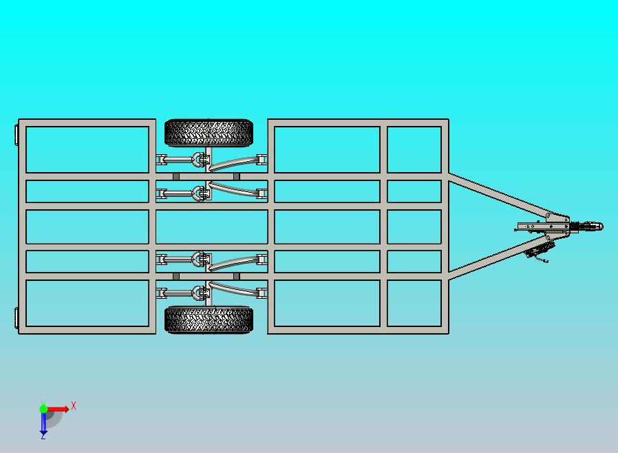 露营车底盘结构3D图