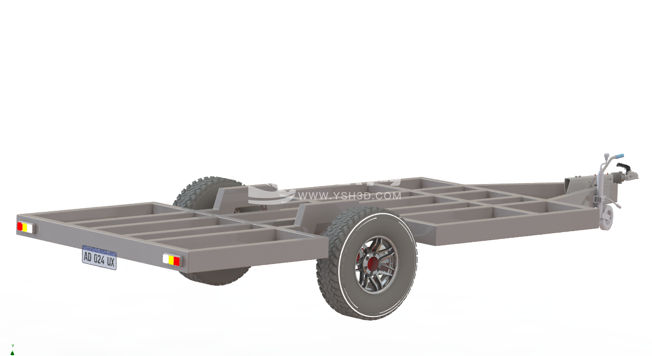 露营车底盘结构3D图