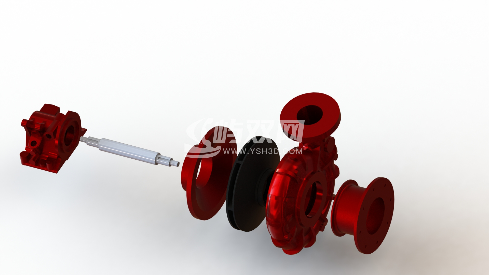 IFP6500单级离心式消防泵3D数模图纸