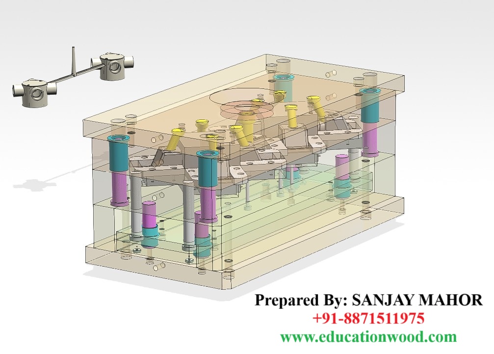 四通PVC管注塑模具