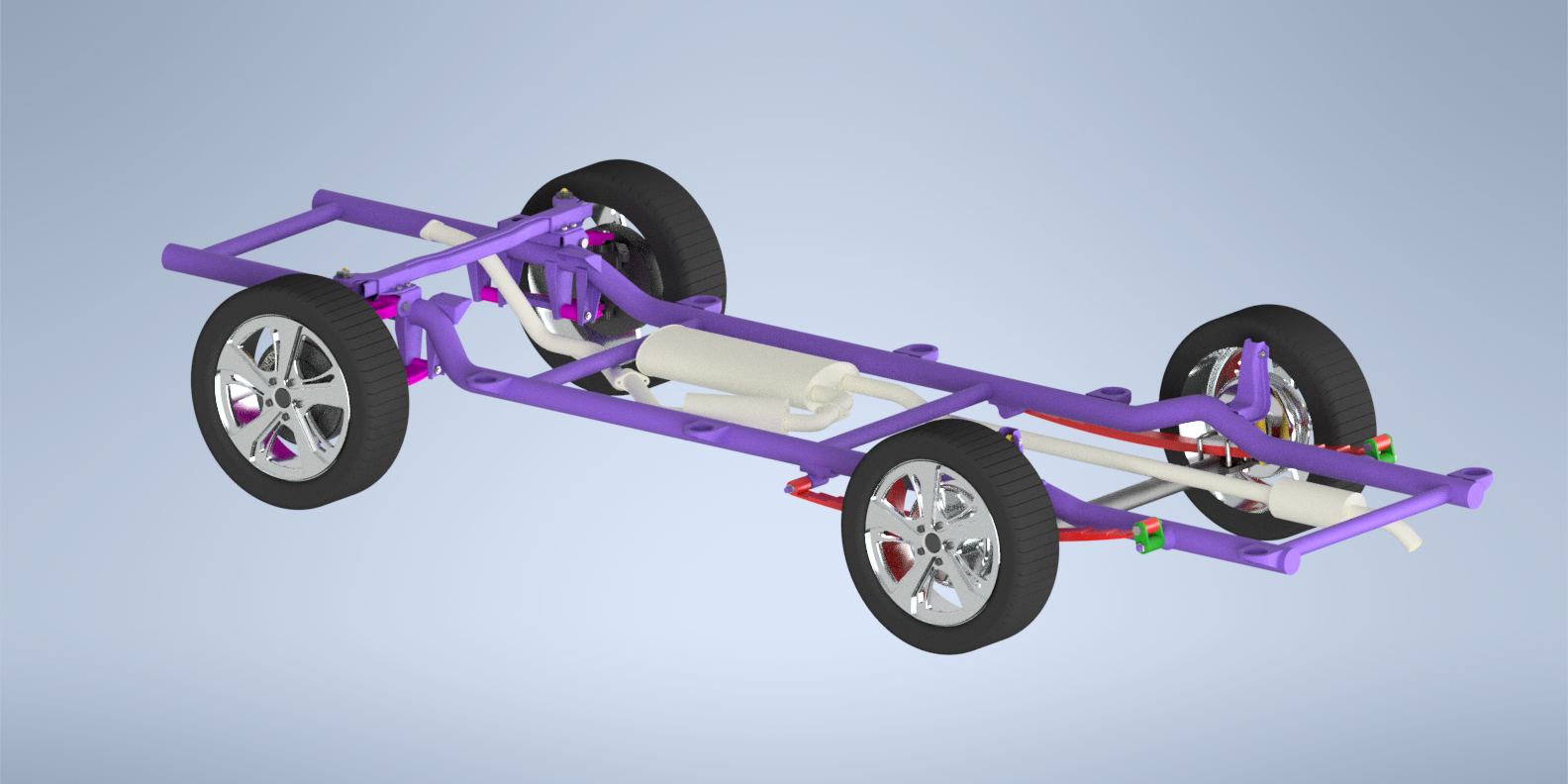悬挂系统模型，汽车底盘