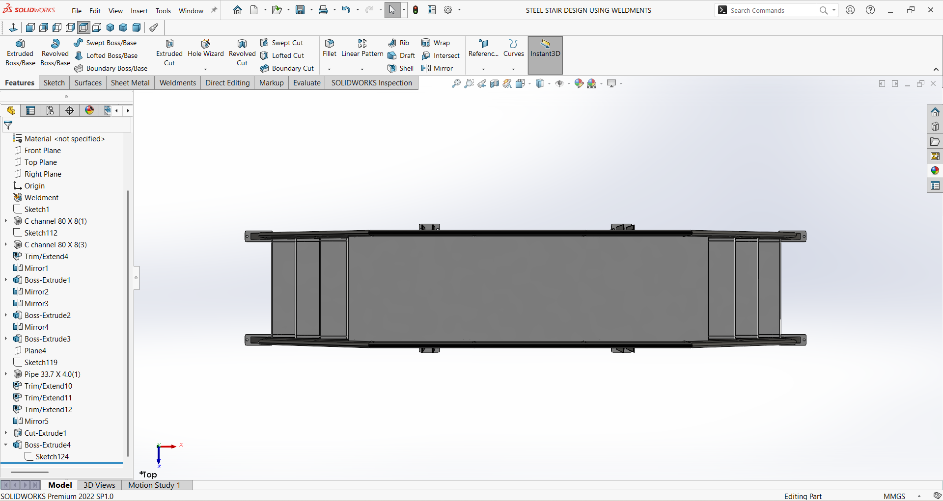 焊接件的钢楼梯