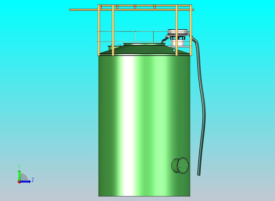 100立方米水箱的布局，现在配备了圆形振动筛。