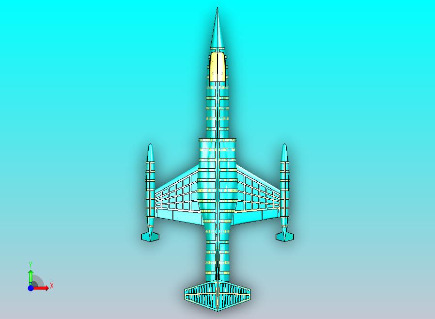 F-104战机实体组装模型