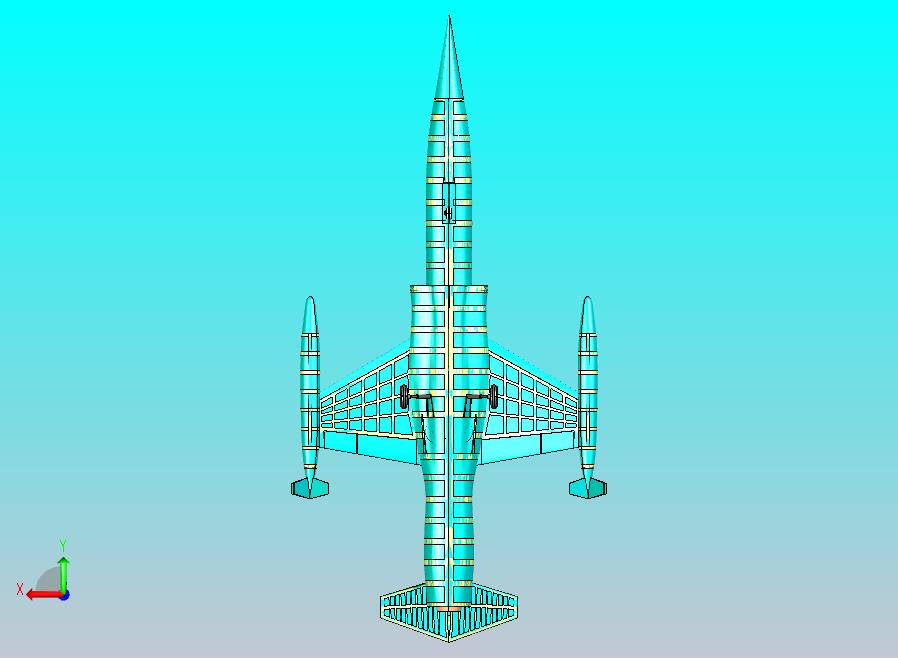 F-104战机实体组装模型