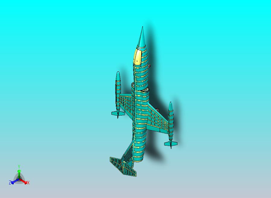 F-104战机实体组装模型