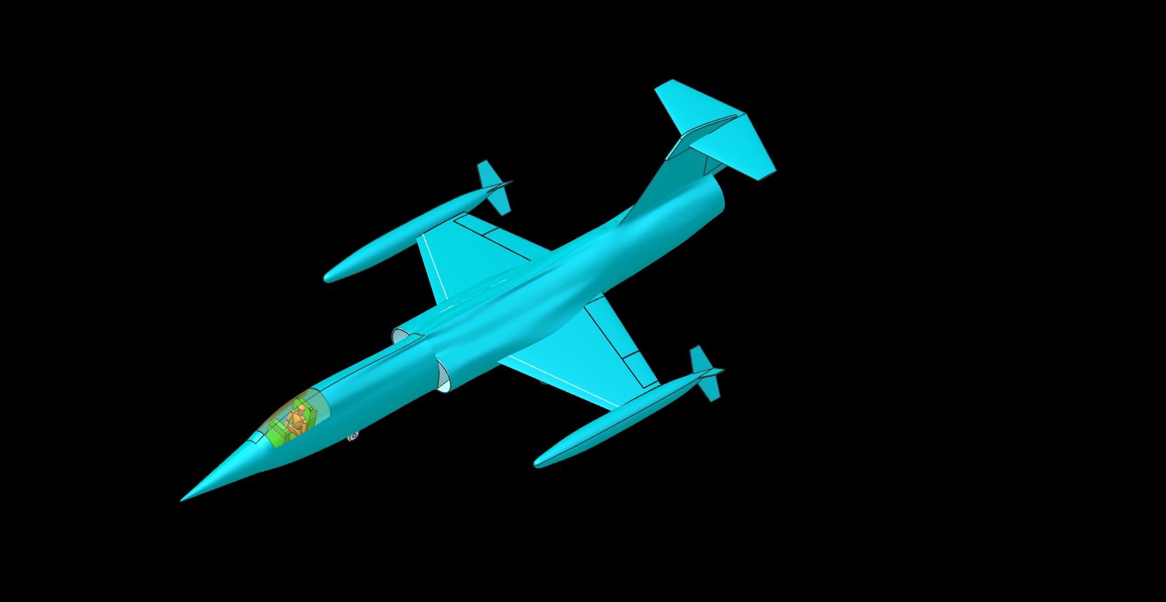 F-104战机实体组装模型