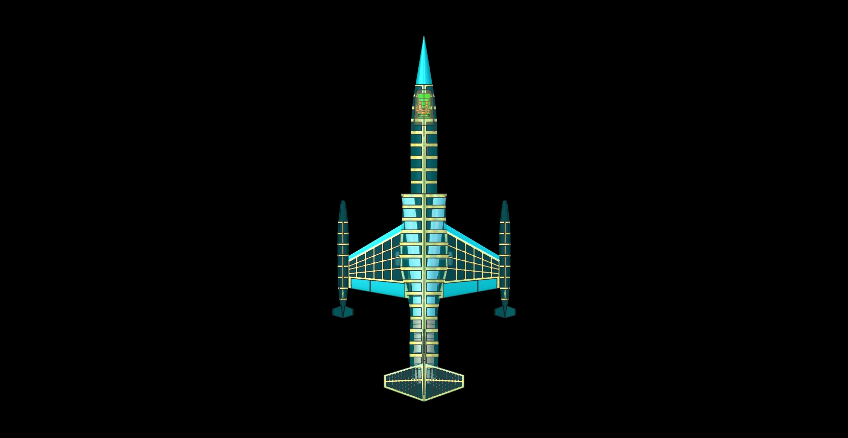 F-104战机实体组装模型