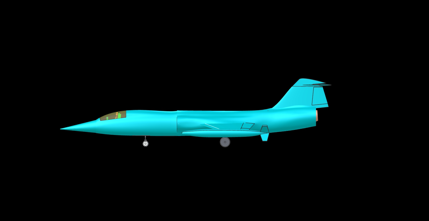 F-104战机实体组装模型