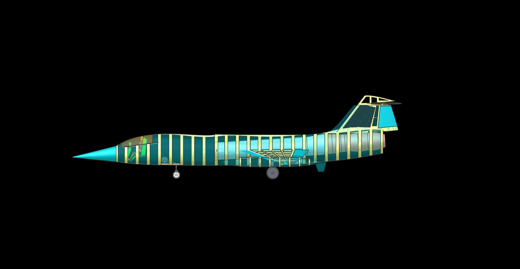 F-104战机实体组装模型
