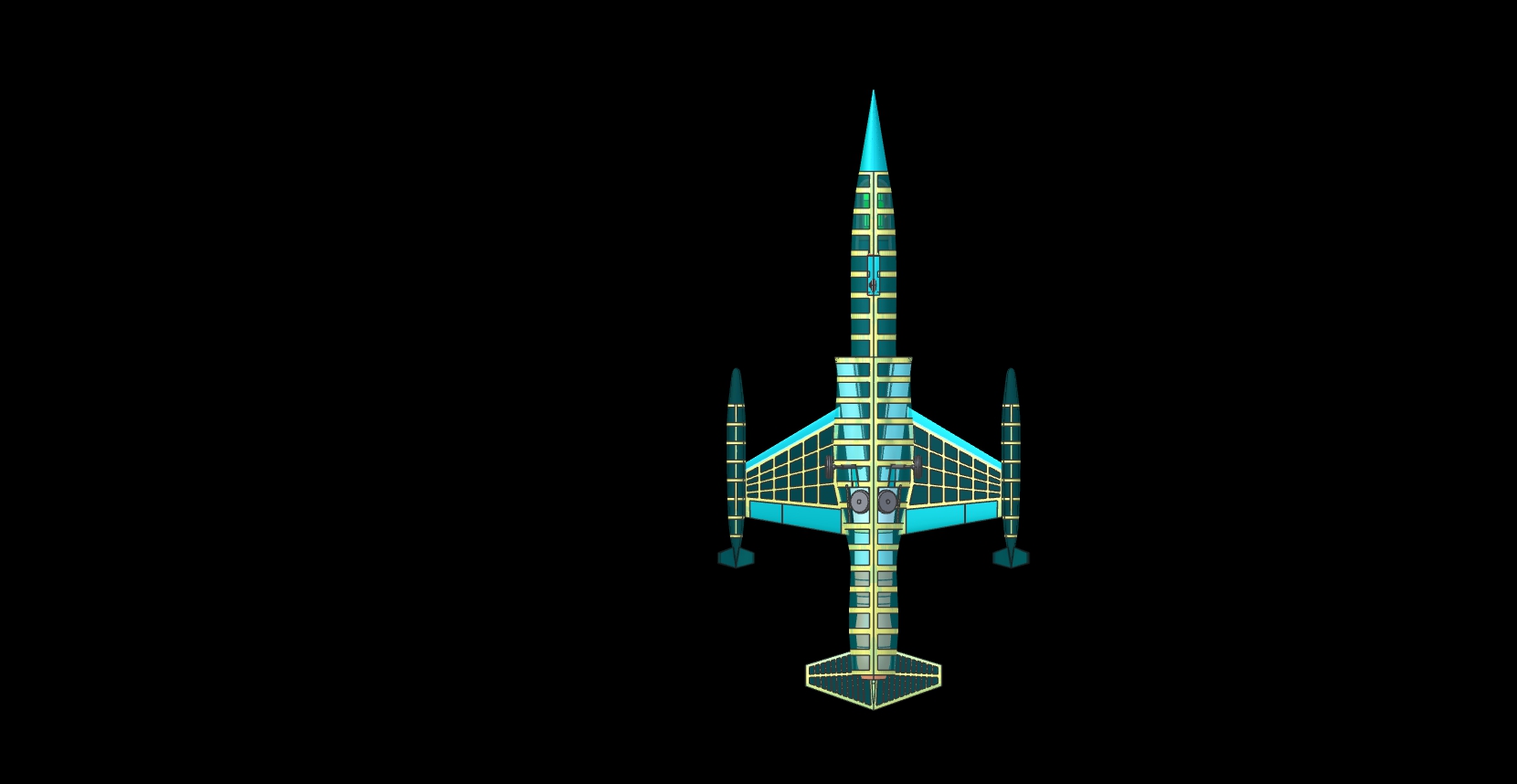 F-104战机实体组装模型