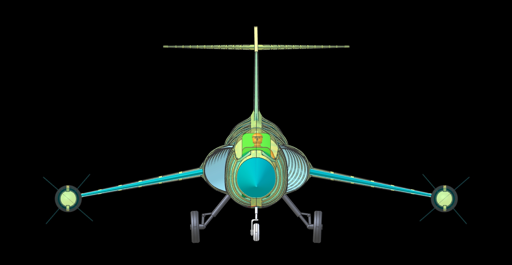 F-104战机实体组装模型