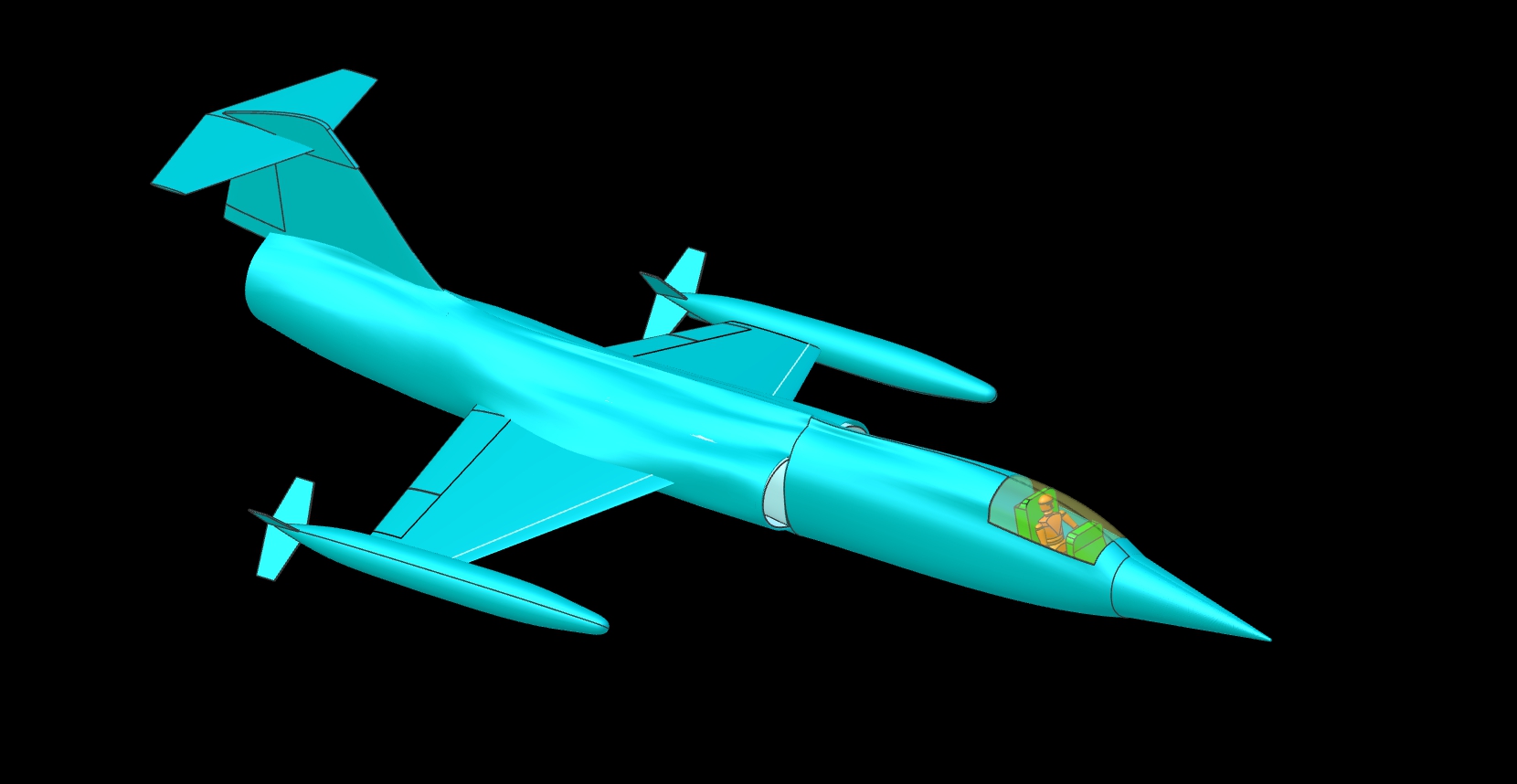 F-104战机实体组装模型