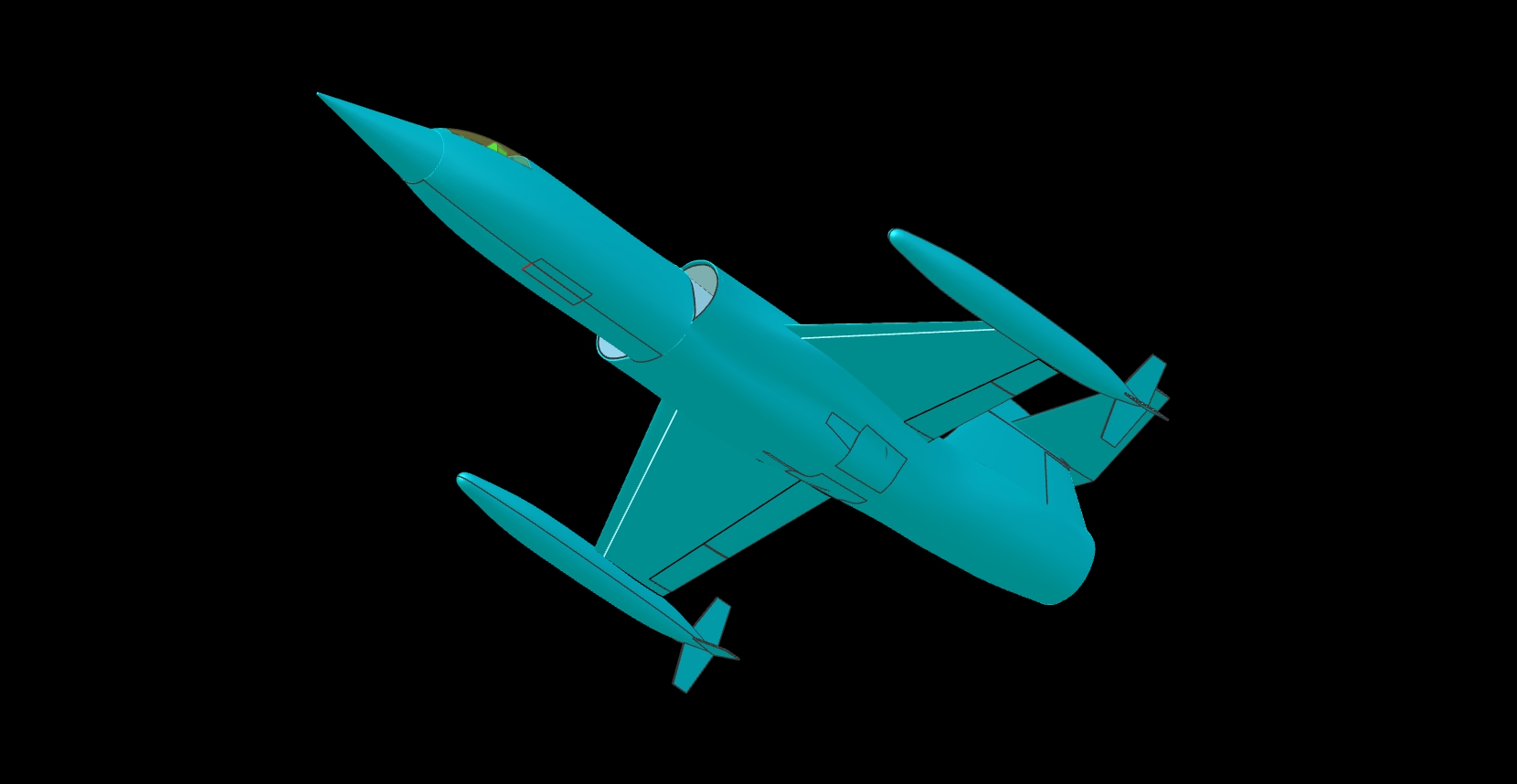 F-104战机实体组装模型