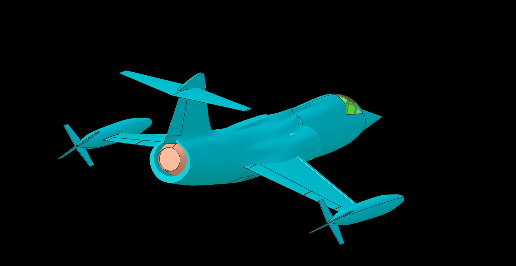 F-104战机实体组装模型