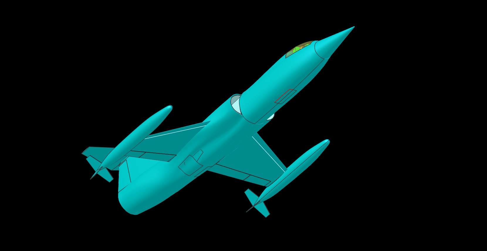 F-104战机实体组装模型