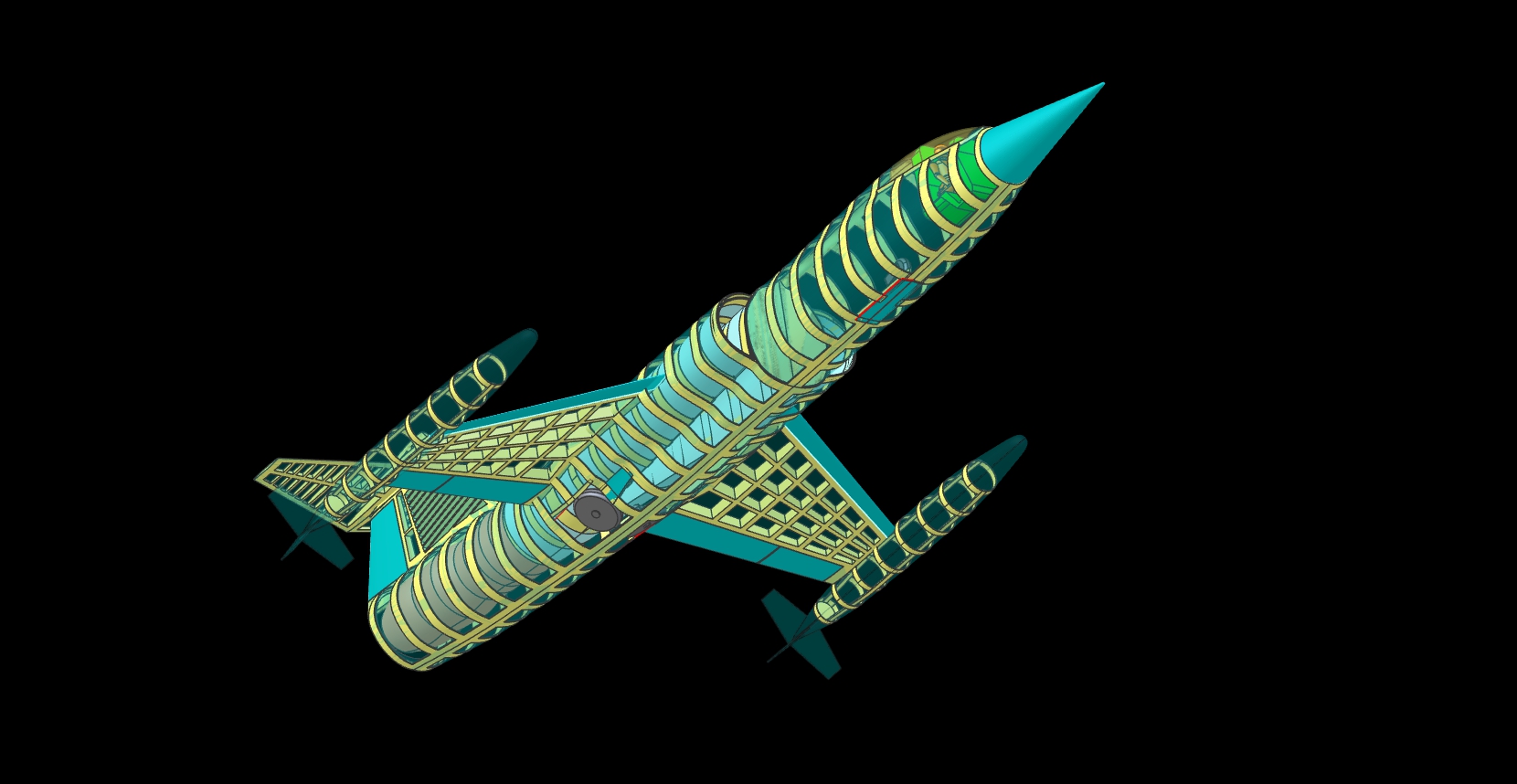 F-104战机实体组装模型