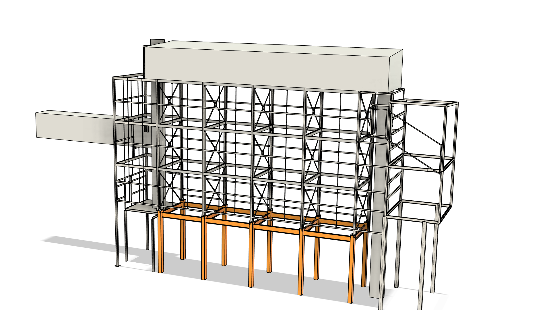 现有80吨筒仓立缝包覆结构