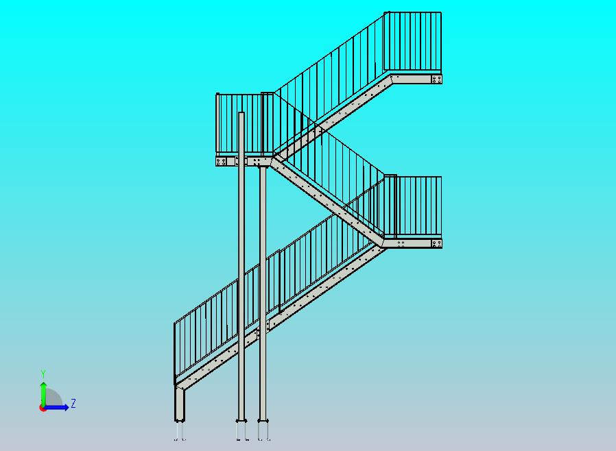 钢结构多层楼梯设计