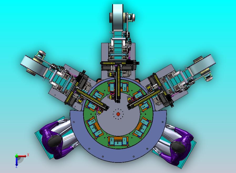 6工位盘贴合机贴膜设备，3种蓝膜，压合，无气泡