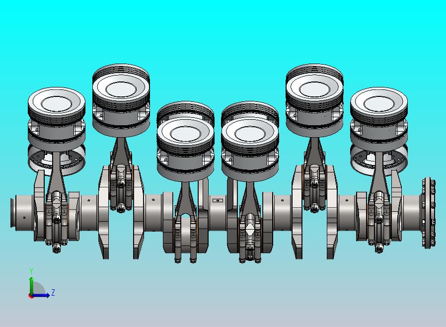 Packard V-1650 Merlin 曲轴和活塞组件