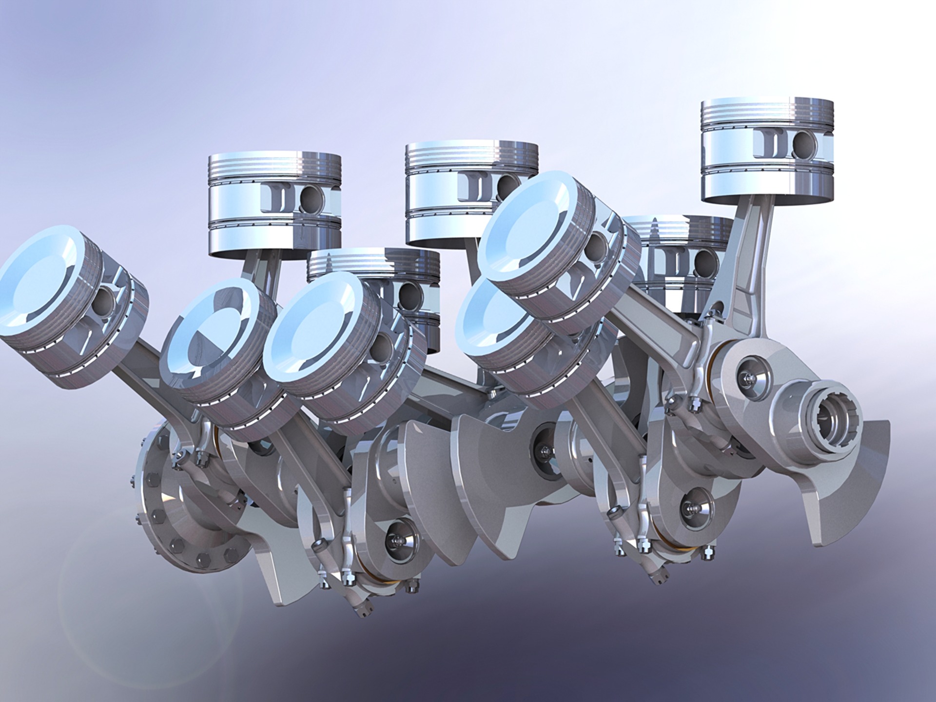 Packard V-1650 Merlin 曲轴和活塞组件