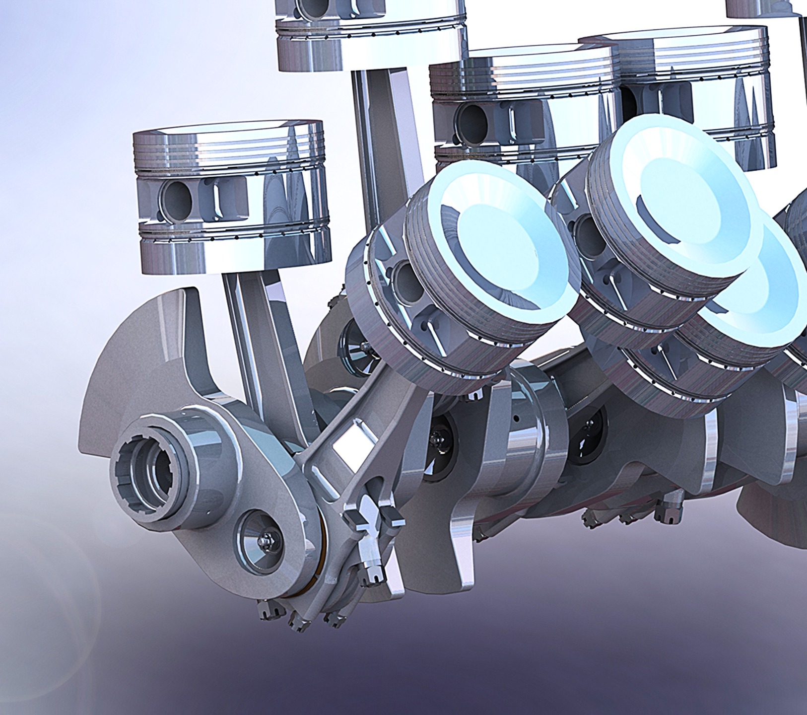 Packard V-1650 Merlin 曲轴和活塞组件