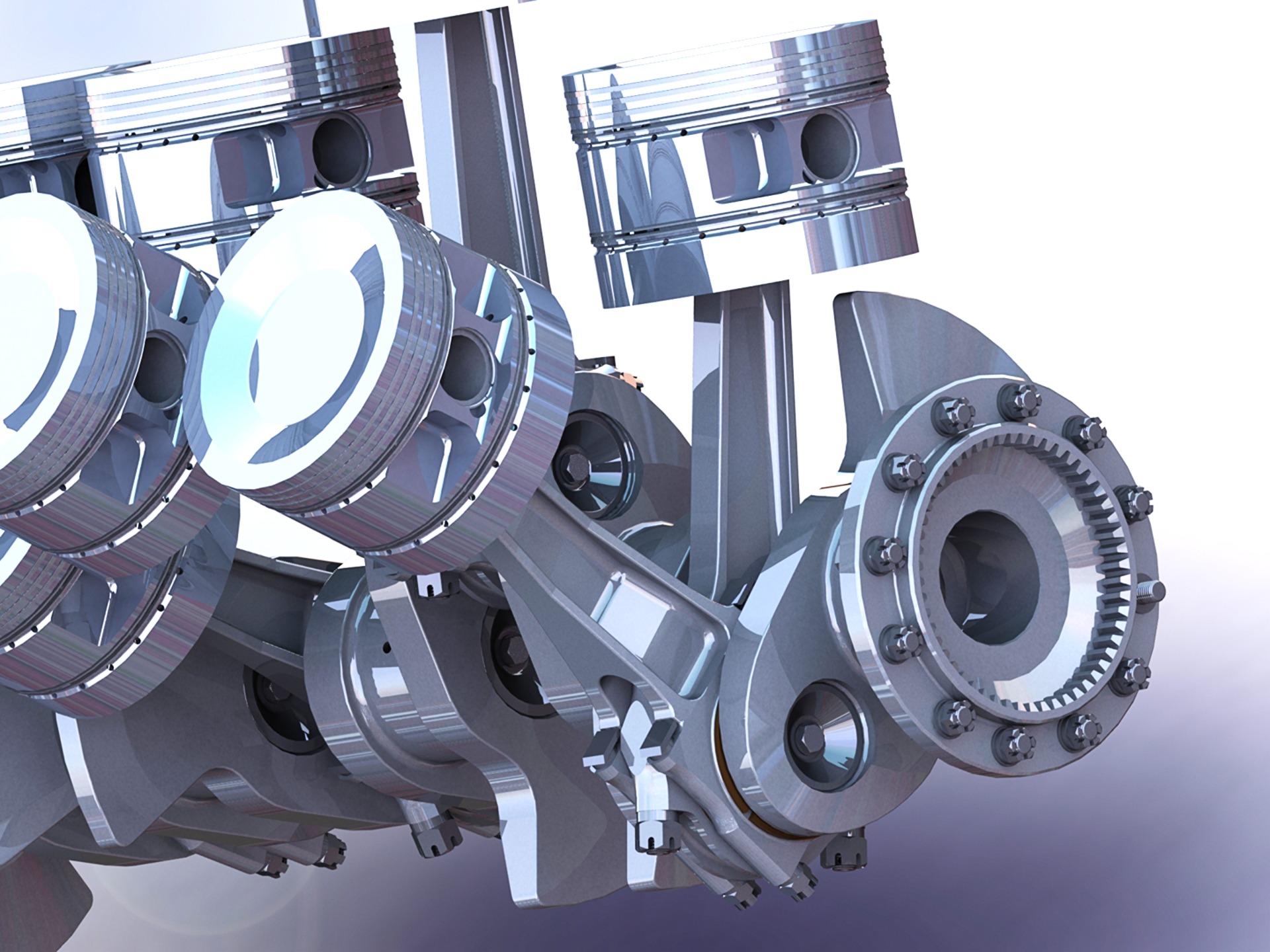 Packard V-1650 Merlin 曲轴和活塞组件