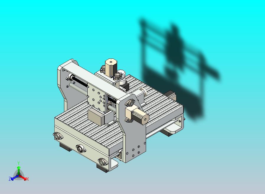 4轴铣床3D图纸模型