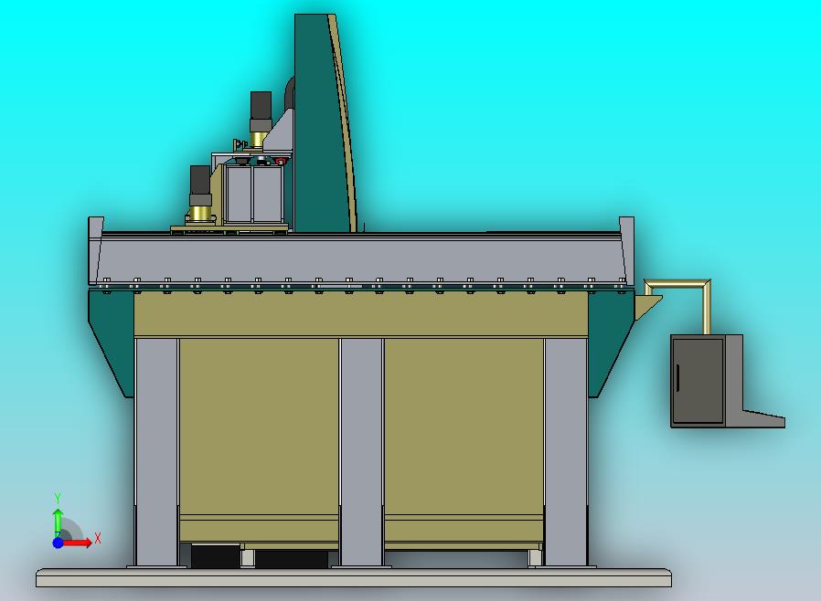 5轴加工机床设计3D图纸模型