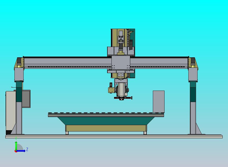 5轴加工机床设计3D图纸模型