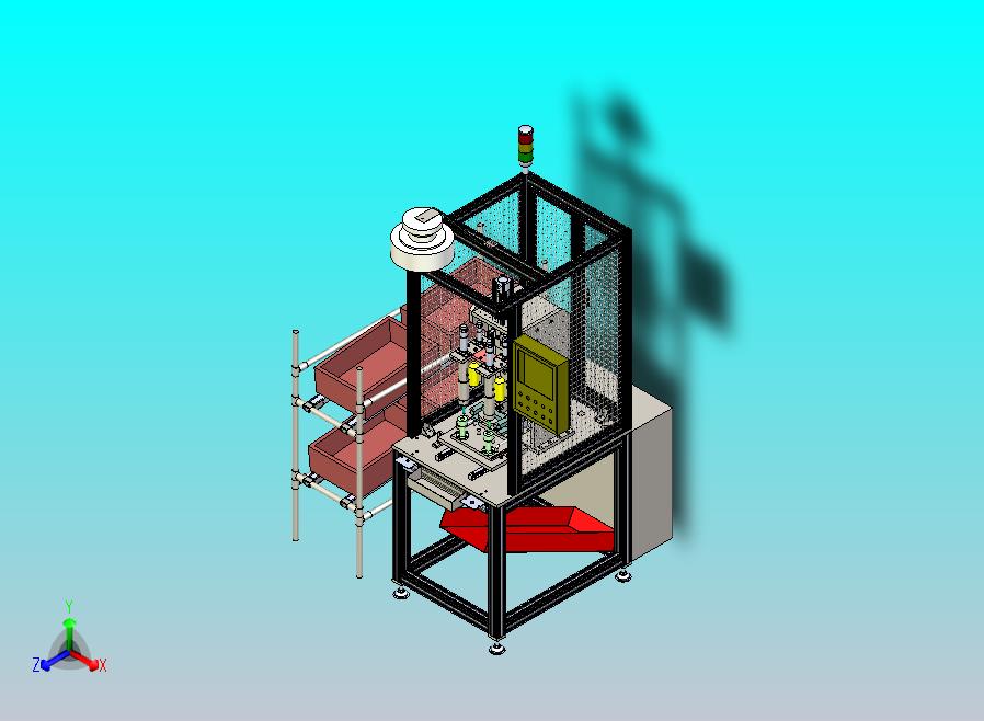两轴自动销钉涂油压装机设备3D图