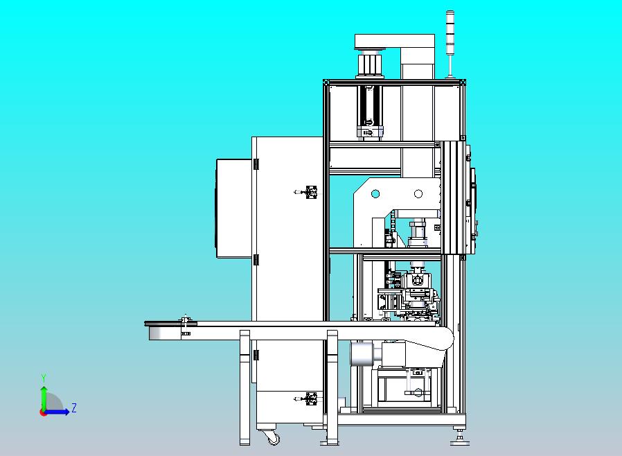 两CN前转向节压装机设备3D模型
