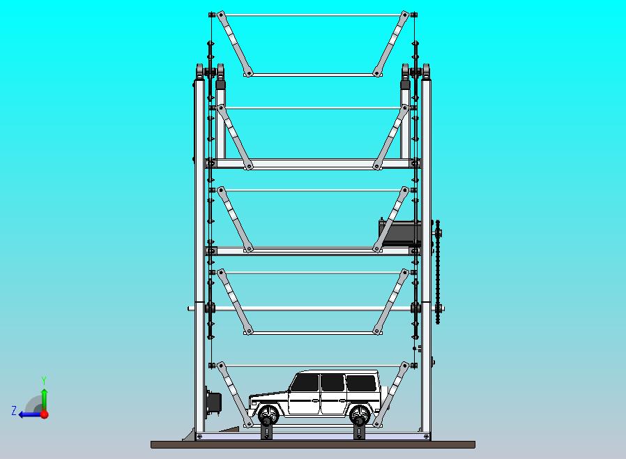 垂直旋转自动停车场模型