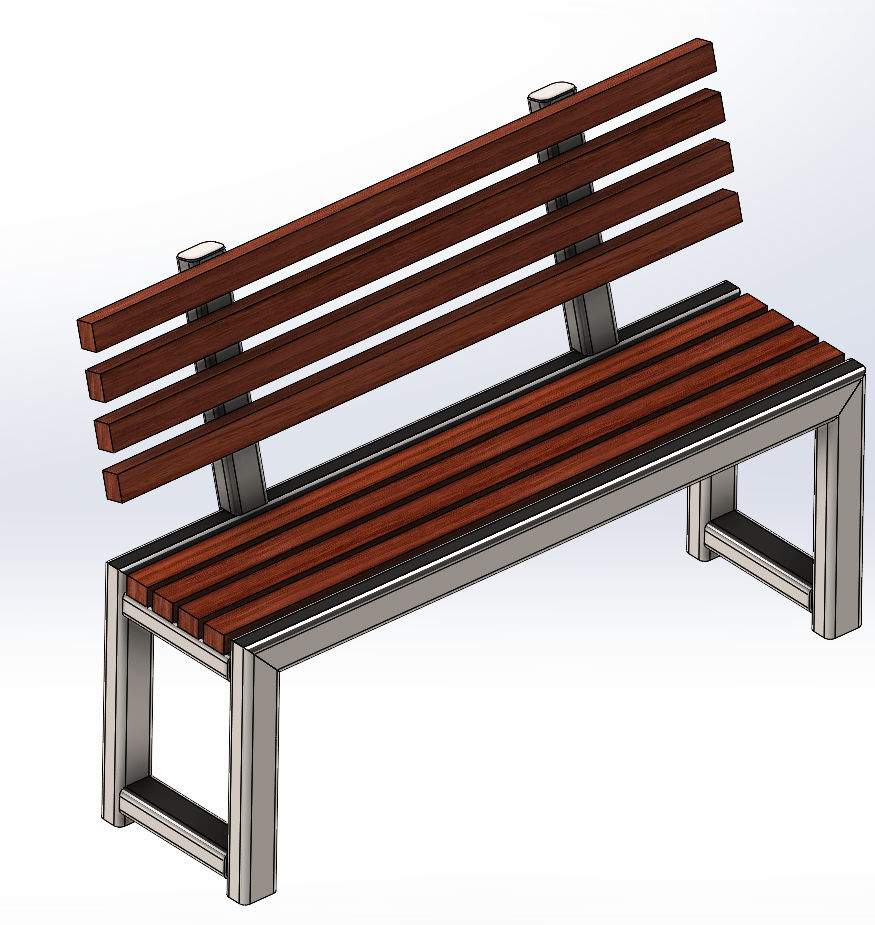 长椅的3D模型