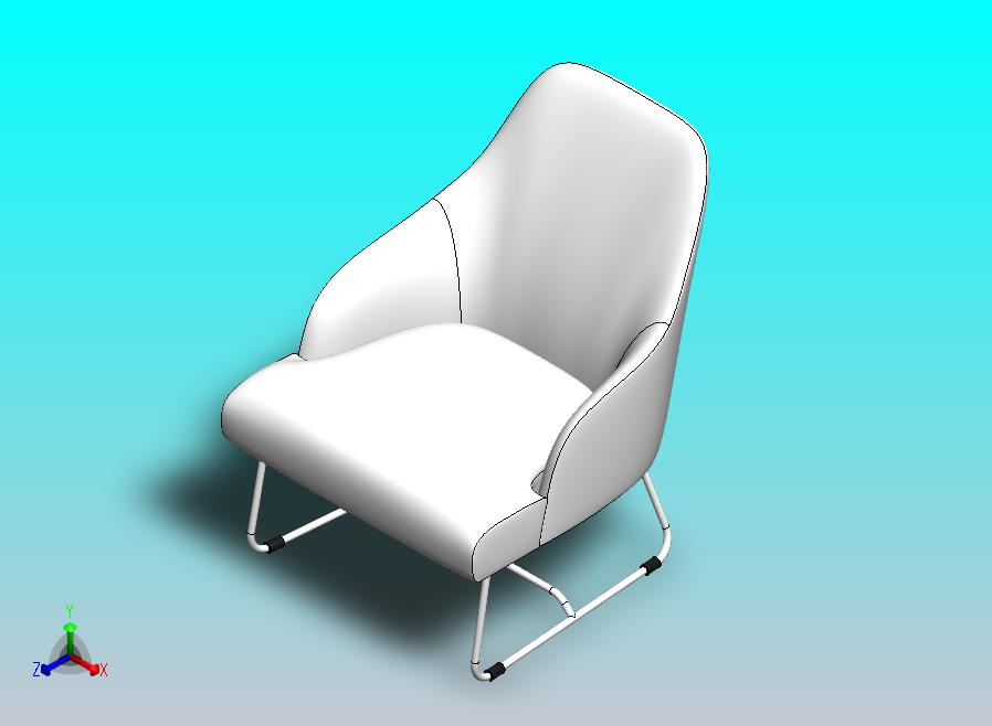 软垫座椅与金属底座