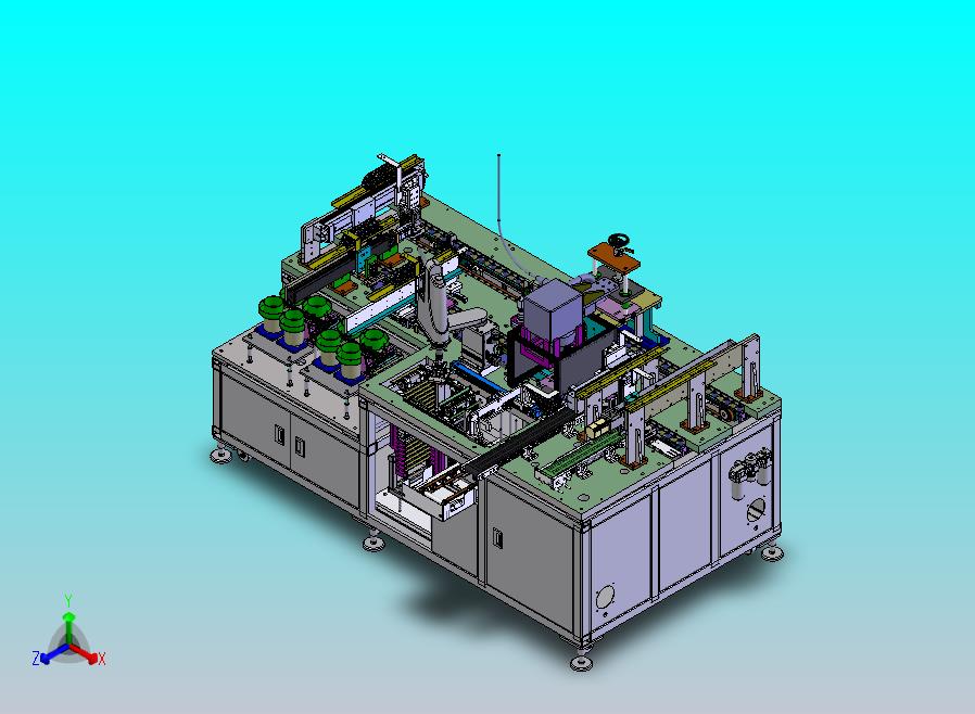 自动镭焊上下料设备，回字型流水线传送（已生产设备稳定运行）