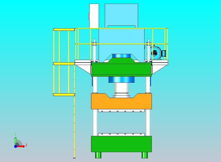 600T精密冲床3D模型